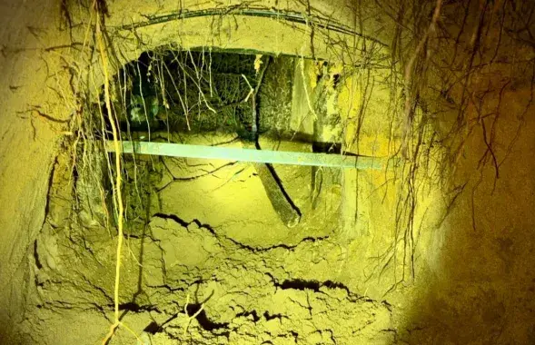 Тунэль з Беларусі, выкрыты польскімі памежнікамі
