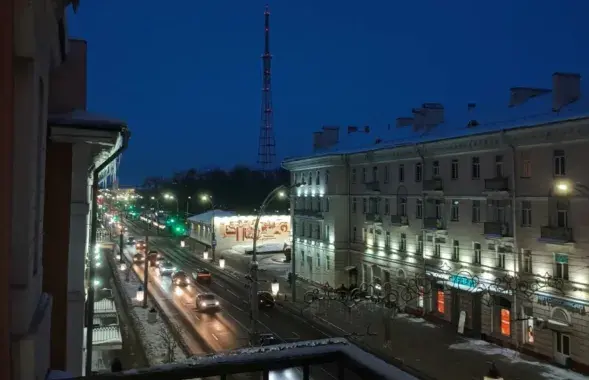 Освещение гомельской телебашни отключили
