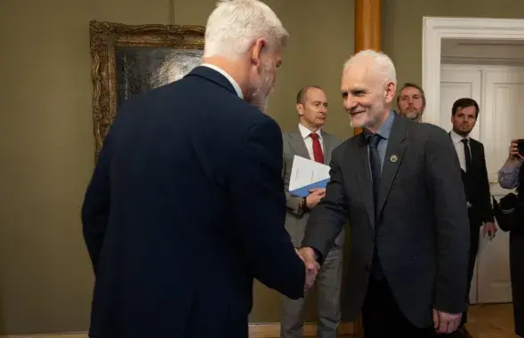 Прэзідэнт Чэхіі сустрэўся з Алесем Бяляцкім
