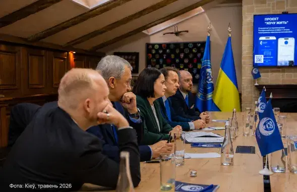 Беларуская дэлегацыя падчас перамоваў у Кіеве
