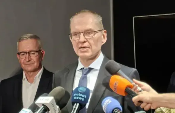 Анджэй Пачобут на брыфінгу ў Беластоку&nbsp;
