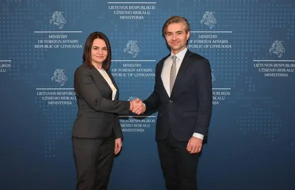 Святлана Ціханоўская і Кястуціс Будрыс
