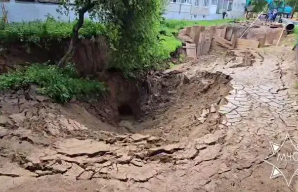 Падмыты грунт у Віцебску
