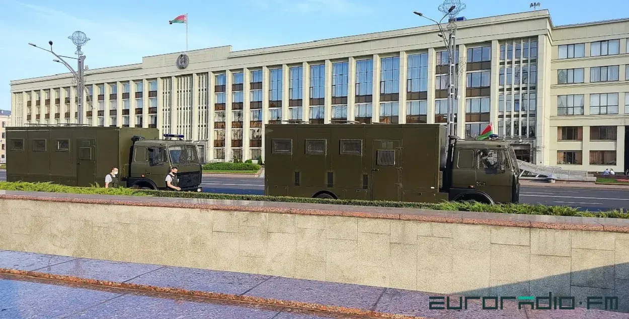 Аўтазакі ў цэнтры Мінска, верасень 2020-га / З архіва Еўрарадыё