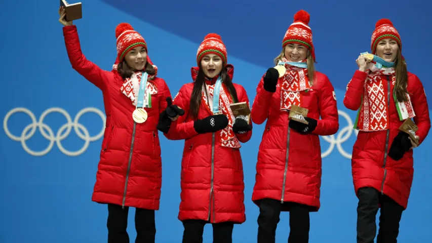 Беларускія біятланісткі атрымалі залатыя медалі Алімпіяды-2018