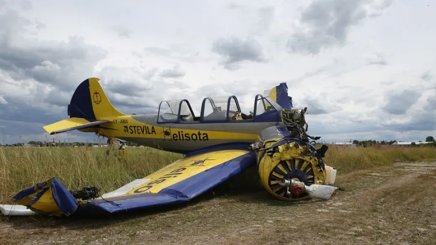 У Каўнасе разбіўся самалёт Як-52, які пілатавала чэмпіёнка Літвы